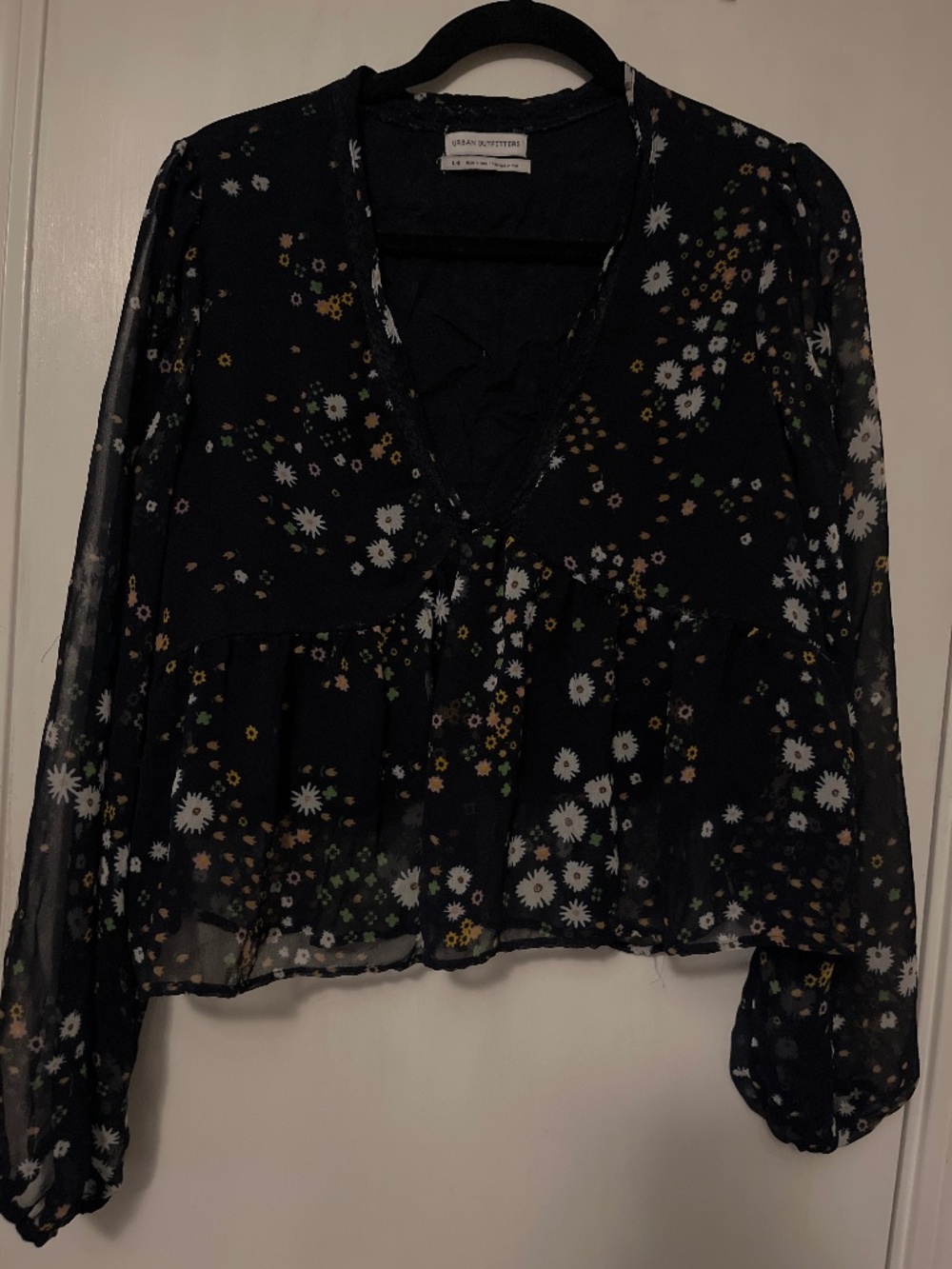Urban outfitters bohemian floral crop